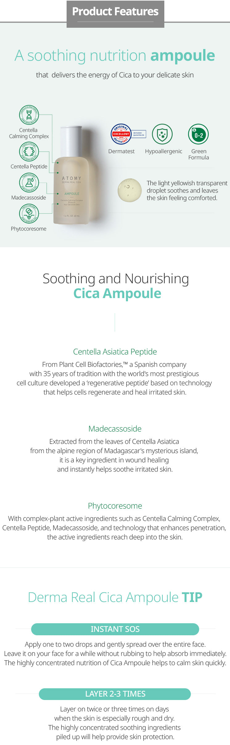 ATOMY Derma Real Cica Ampoule